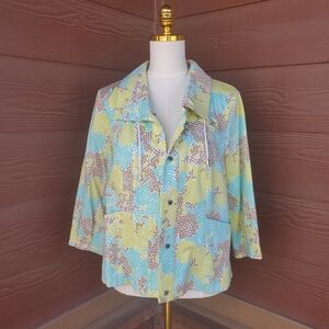 Christopher & Banks Size Medium Women's Multicolor Stretch Jacket NWOT